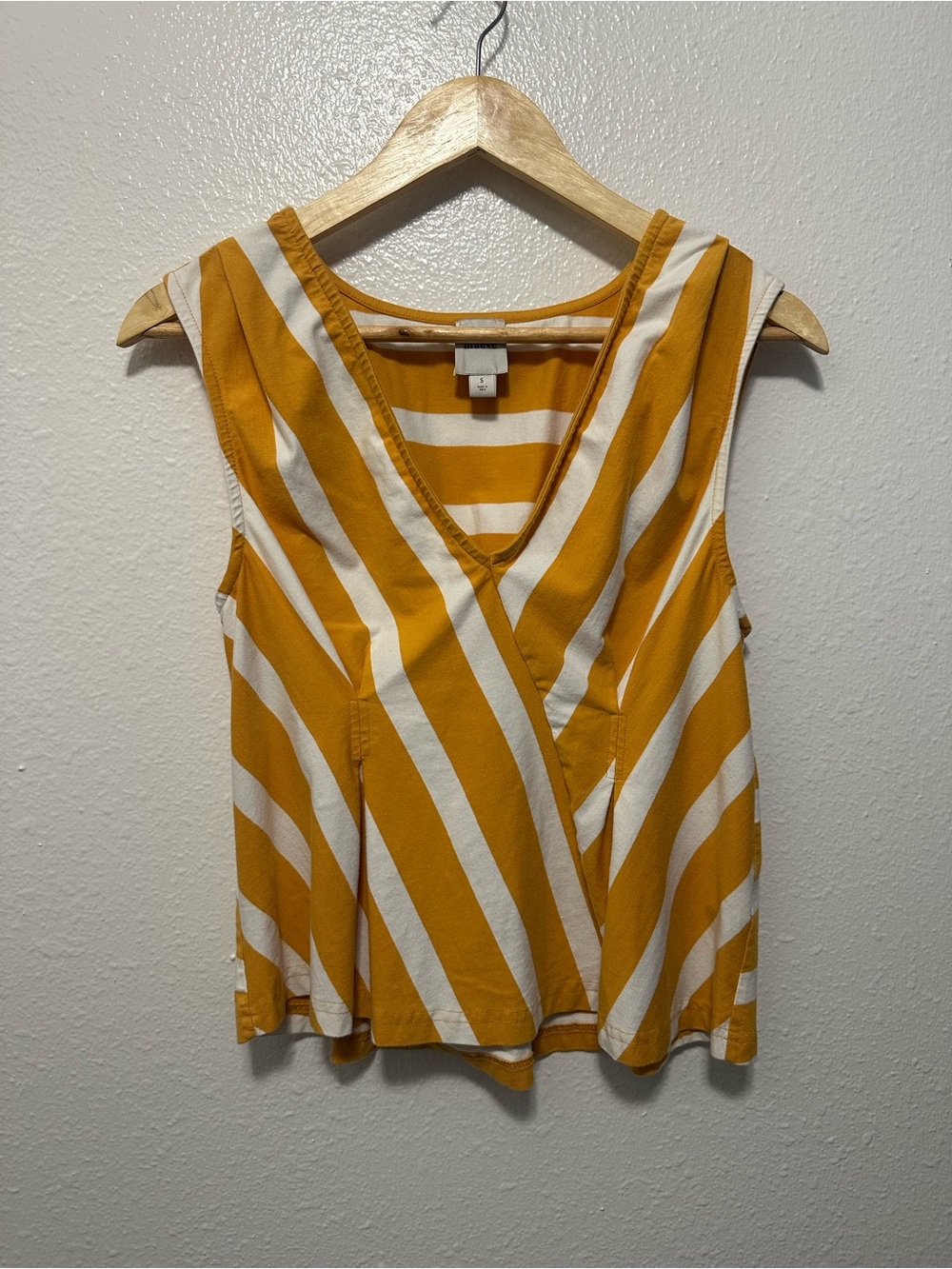 Maeve Orange Striped Sleeveless Top